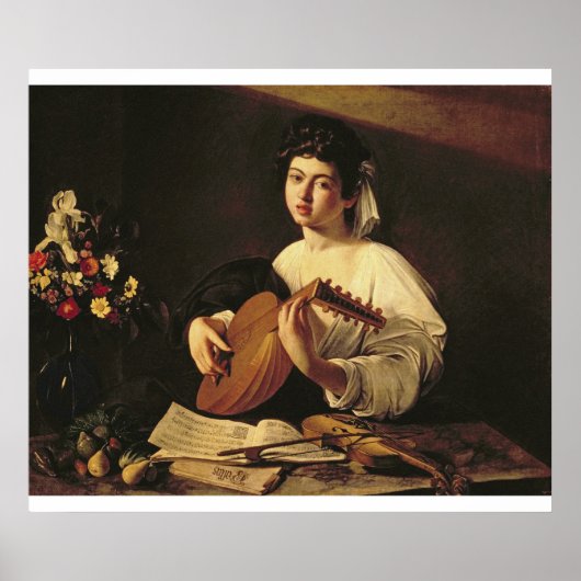 Caravaggio - De Lute Player Poster (Voorkant)