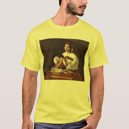Caravaggio - De Lute Player T-shirt (Voorkant)
