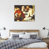 CARAVAGGIO - De muzikanten 1595 Canvas Afdruk (Insitu (Slaapkamer))