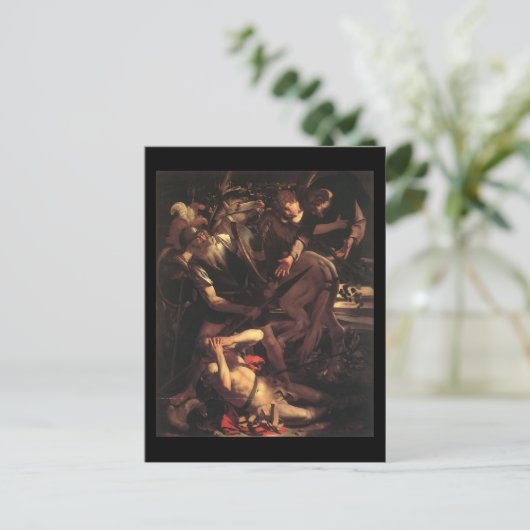 caravaggio de omlegging van de sint - briefkaart (Staand voorkant)