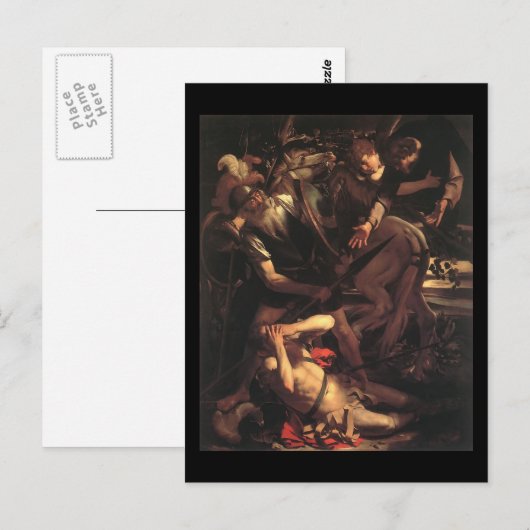 caravaggio de omlegging van de sint - briefkaart (Voorkant / Achterkant)