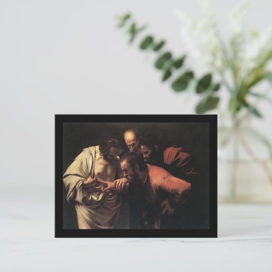 Caravaggio de ongelovigheid van Saint Thomas Briefkaart (Staand voorkant)