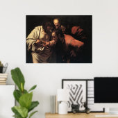 Caravaggio de ongelovigheid van Saint Thomas Poster (Thuiskantoor)