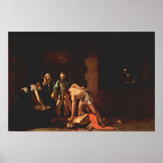 Caravaggio-De onthoofding van John de Baptist Poster (Voorkant)