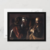 Caravaggio de ontkenning van St Peter Briefkaart (Voorkant / Achterkant)