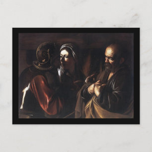 Caravaggio de ontkenning van St Peter Briefkaart