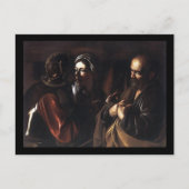 Caravaggio de ontkenning van St Peter Briefkaart (Voorkant)
