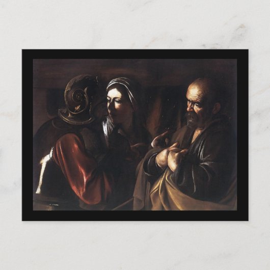Caravaggio de ontkenning van St Peter Briefkaart (Voorkant)