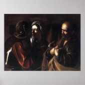 Caravaggio de ontkenning van St Peter Poster (Voorkant)