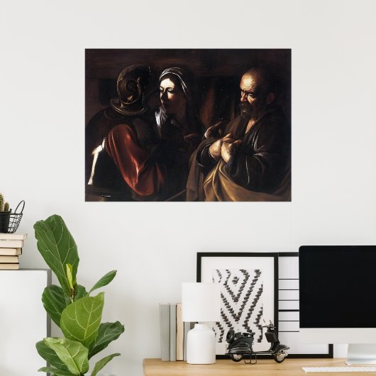 Caravaggio de ontkenning van St Peter Poster (Thuiskantoor)