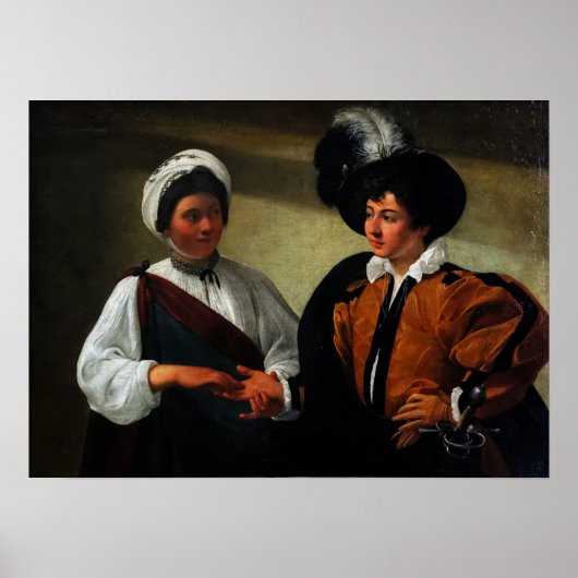 Caravaggio - De Waarzegster Poster (Voorkant)