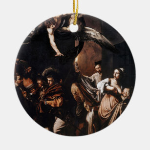 Caravaggio - De zeven werken van het Mercy schilde Keramisch Ornament
