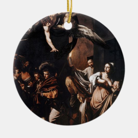 Caravaggio - De zeven werken van het Mercy schilde Keramisch Ornament (Voorkant)