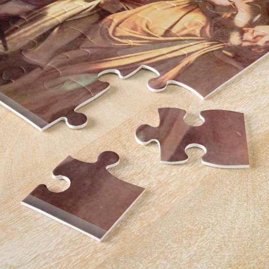 Caravaggio - de zeven werkzaamheden van legpuzzel (Zijkant)