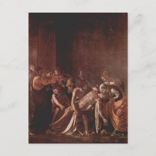 Caravaggio - Heropleving van Lazarus Briefkaart (Voorkant)