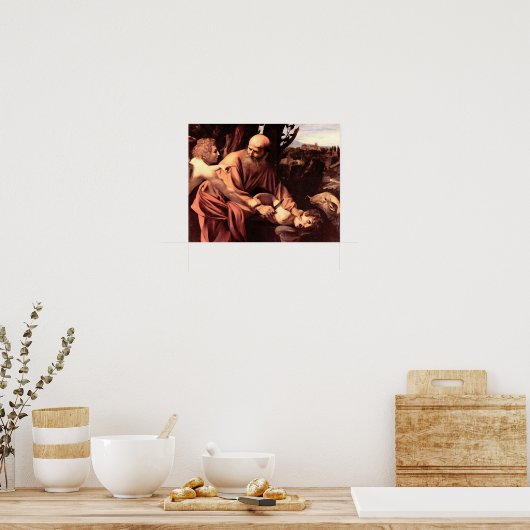 Caravaggio-Het offer van Isaac's Poster (Keuken)