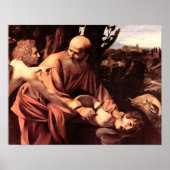 Caravaggio-Het offer van Isaac's Poster (Voorkant)