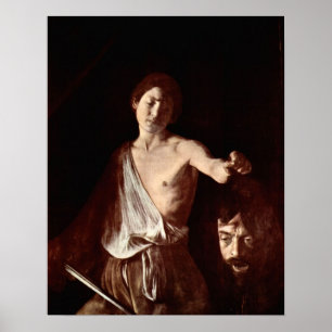 Caravaggio-hoofd van Medusa, Tondo Poster