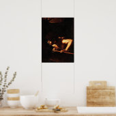 Caravaggio - Johannes de Doper bij de bron Poster (Keuken)