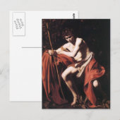 Caravaggio- John the Baptist Briefkaart (Voorkant / Achterkant)