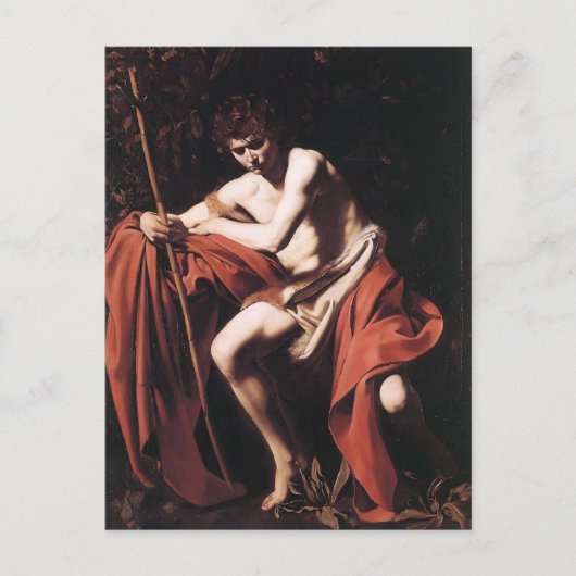 Caravaggio- John the Baptist Briefkaart (Voorkant)