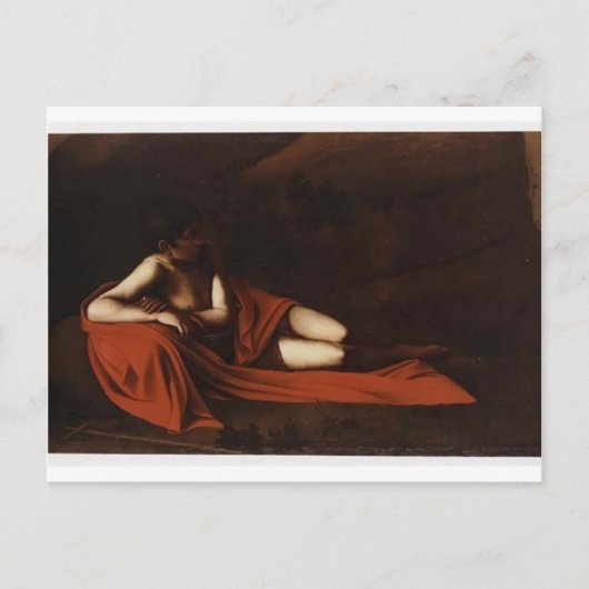 Caravaggio- John the Baptist (Reclining Baptist) Briefkaart (Voorkant)