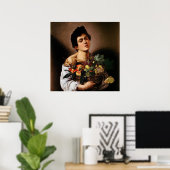 Caravaggio "Jongen met een mand fruit" Poster (Thuiskantoor)
