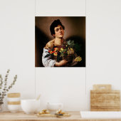 Caravaggio "Jongen met een mand fruit" Poster (Keuken)