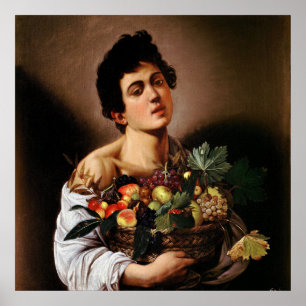 Caravaggio "Jongen met een mand fruit" Poster