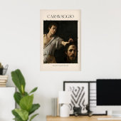 Caravaggio Kunstprint - David met het hoofd van Poster (Thuiskantoor)