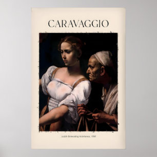 Caravaggio Kunstprint - Judith Onthoofdt Holoferne Poster