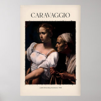 Caravaggio Kunstprint - Judith Onthoofdt Holoferne Poster