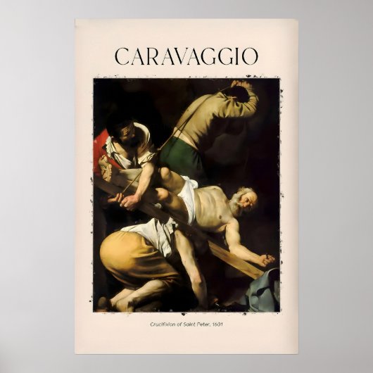 Caravaggio Kunstprint - Kruisiging van Sint-Pieter Poster (Voorkant)