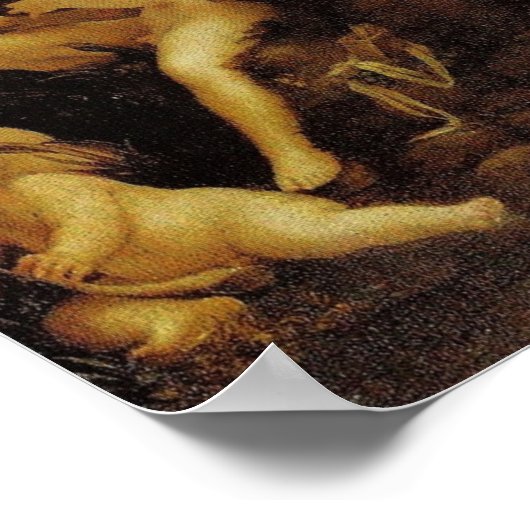 Caravaggio - Leda met de zwaan Poster (Hoek)