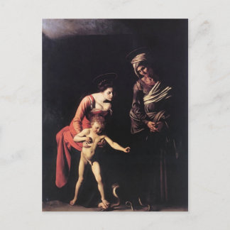 Caravaggio-Madonna en Child met St. Anne Briefkaart