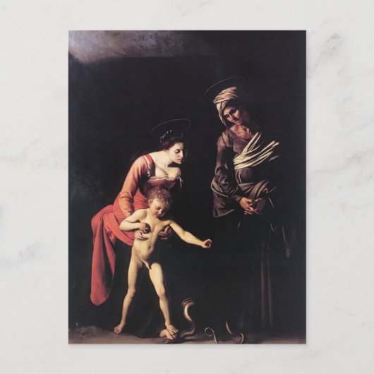 Caravaggio-Madonna en Child met St. Anne Briefkaart (Voorkant)