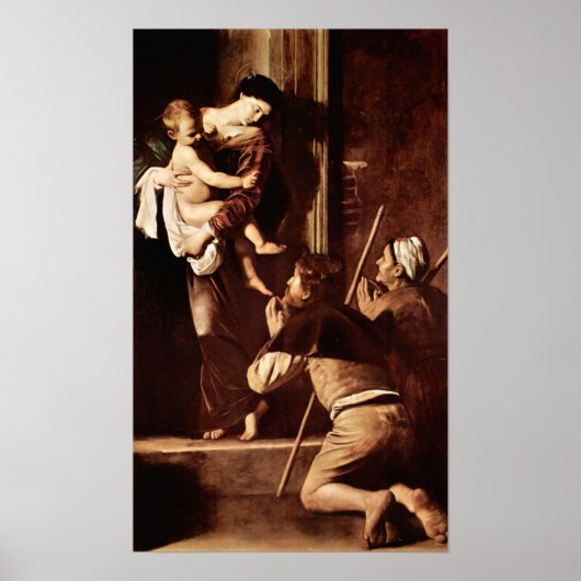 Caravaggio-Madonna van de pelgrims Poster (Voorkant)