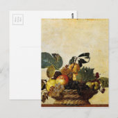 Caravaggio - mand fruit - Klassiek kunstwerk Briefkaart (Voorkant / Achterkant)