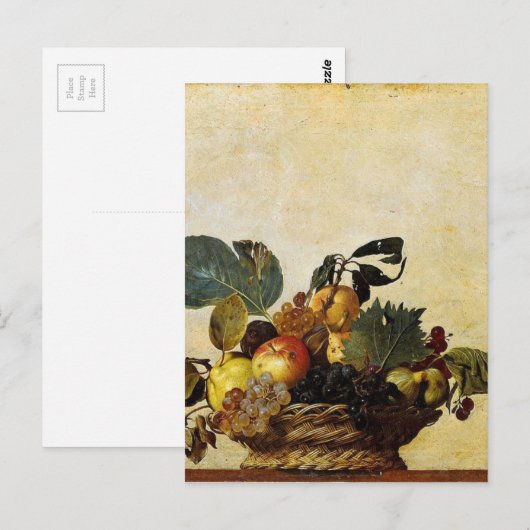 Caravaggio - mand fruit - Klassiek kunstwerk Briefkaart (Voorkant / Achterkant)