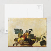 Caravaggio - mand fruit - Klassiek kunstwerk Briefkaart (Voorkant / Achterkant)