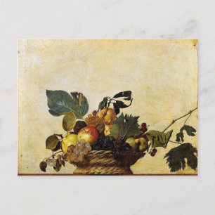 Caravaggio - mand fruit - Klassiek kunstwerk Briefkaart