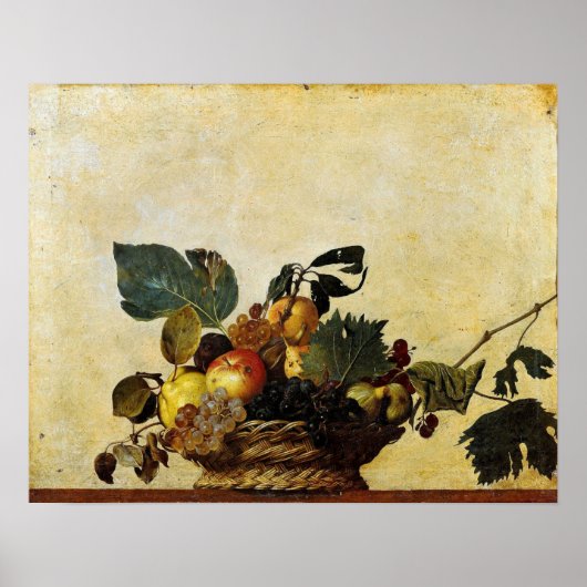 Caravaggio - mand van fruit 1596 poster (Voorkant)