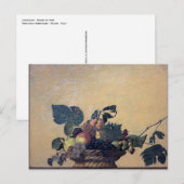 Caravaggio - mandje fruit - olie op doek briefkaart (Voorkant / Achterkant)