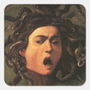 Caravaggio - Medusa - Classic Italy Artwork Vierkante Sticker