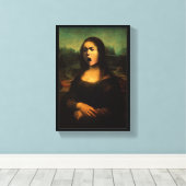Caravaggio Medusa Mona Lisa  Canvas Afdruk (Insitu (Houten vloer))