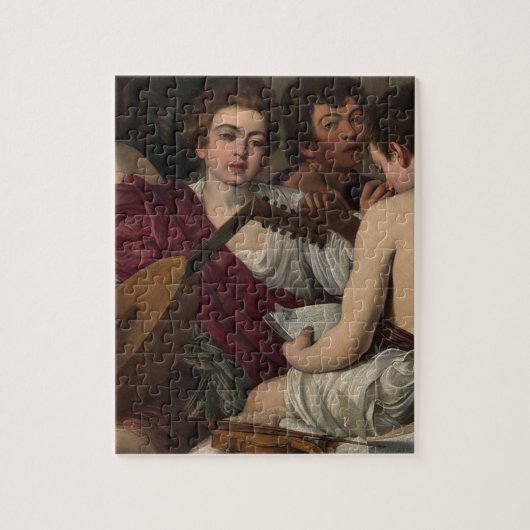 Caravaggio - Musici - Klassieke kunst Legpuzzel (Verticaal)