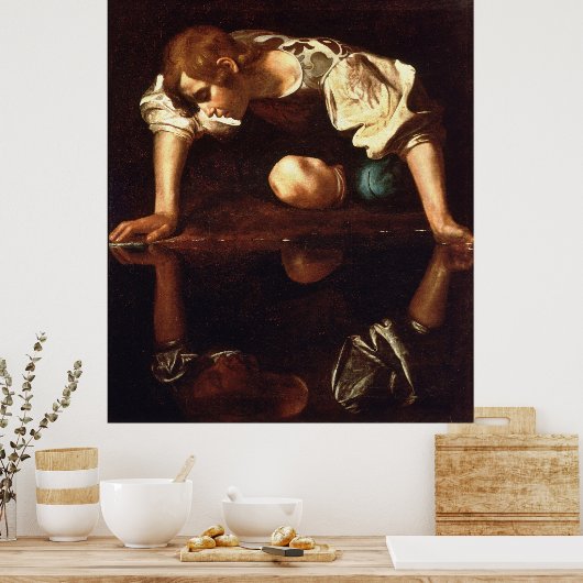 CARAVAGGIO - Narcissus 1598 Poster (Keuken)