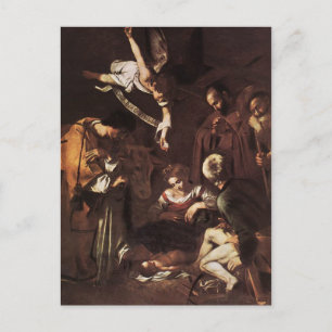 Caravaggio - Nativiteit met St Francis & St Lawren Briefkaart