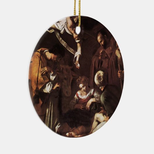 Caravaggio - Nativiteit met St Francis & St Lawren Keramisch Ornament (Rechts)