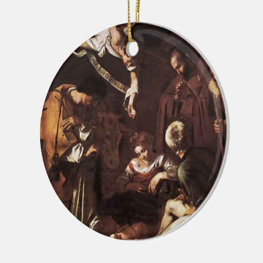 Caravaggio - Nativiteit met St Francis & St Lawren Keramisch Ornament (Links)